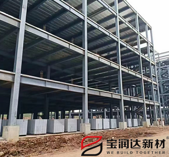 寶潤達鋼筋桁架樓承板施工現場！